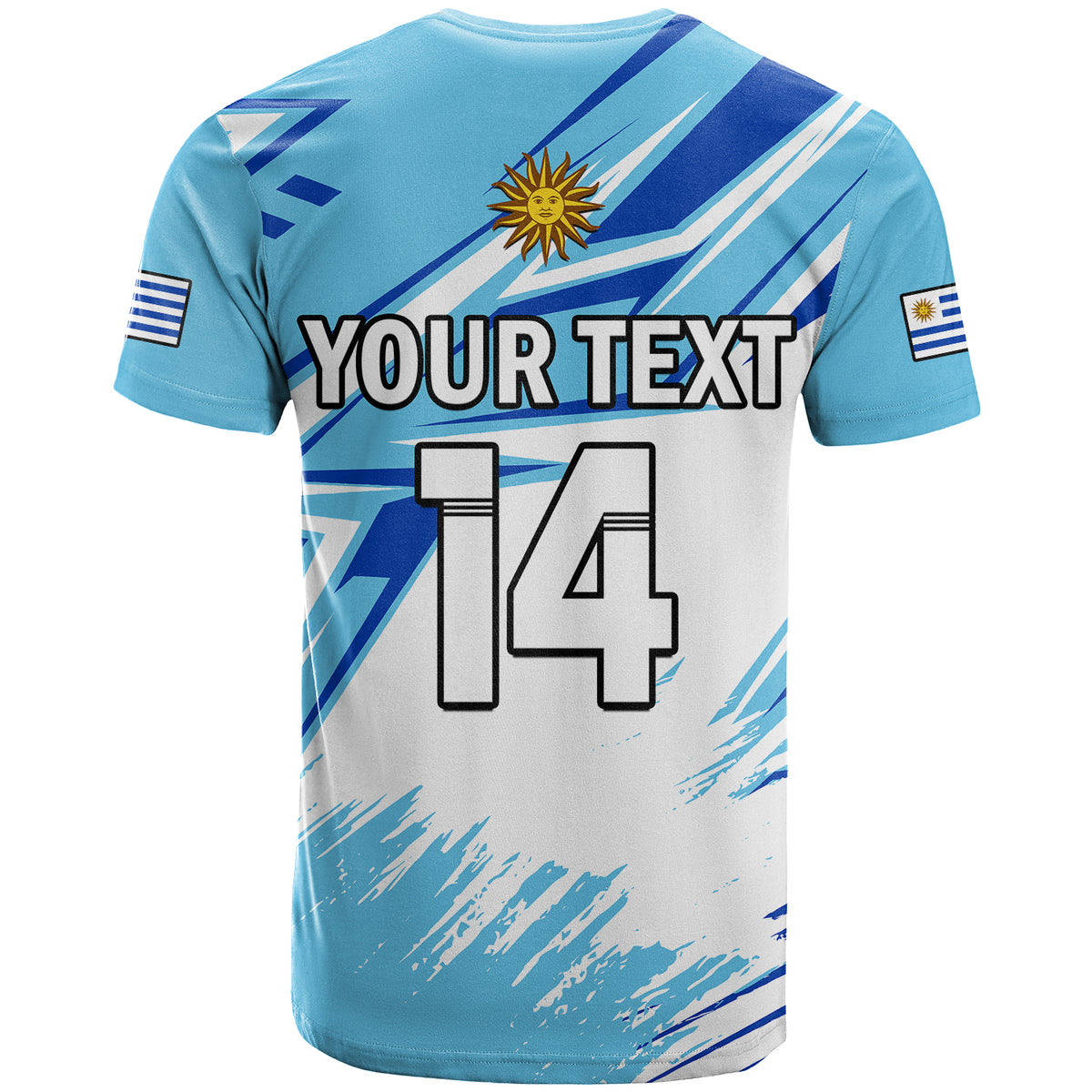 Custom Uruguay Football T Shirt La Celeste WC 2022 Sporty Style - Wonder Print Shop