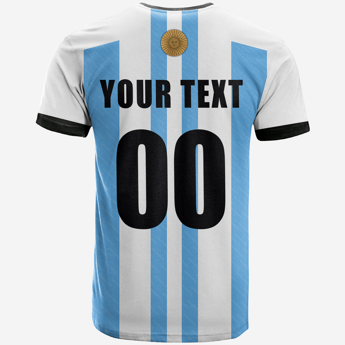 Custom Argentina Home T Shirt Mens World Cup Soccer Jersey LT6 - Wonder Print Shop
