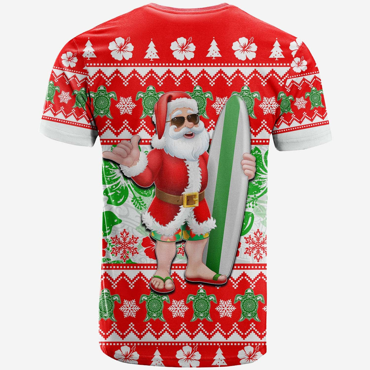 Hawaii Mele Kalikimaka Christmas T Shirt Cool Santa Claus LT6 - Wonder Print Shop
