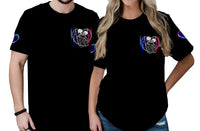 Love You To Death Neon Skull Kiss Couple All Over Print T Shirt LT13 - Wonder Print Shop