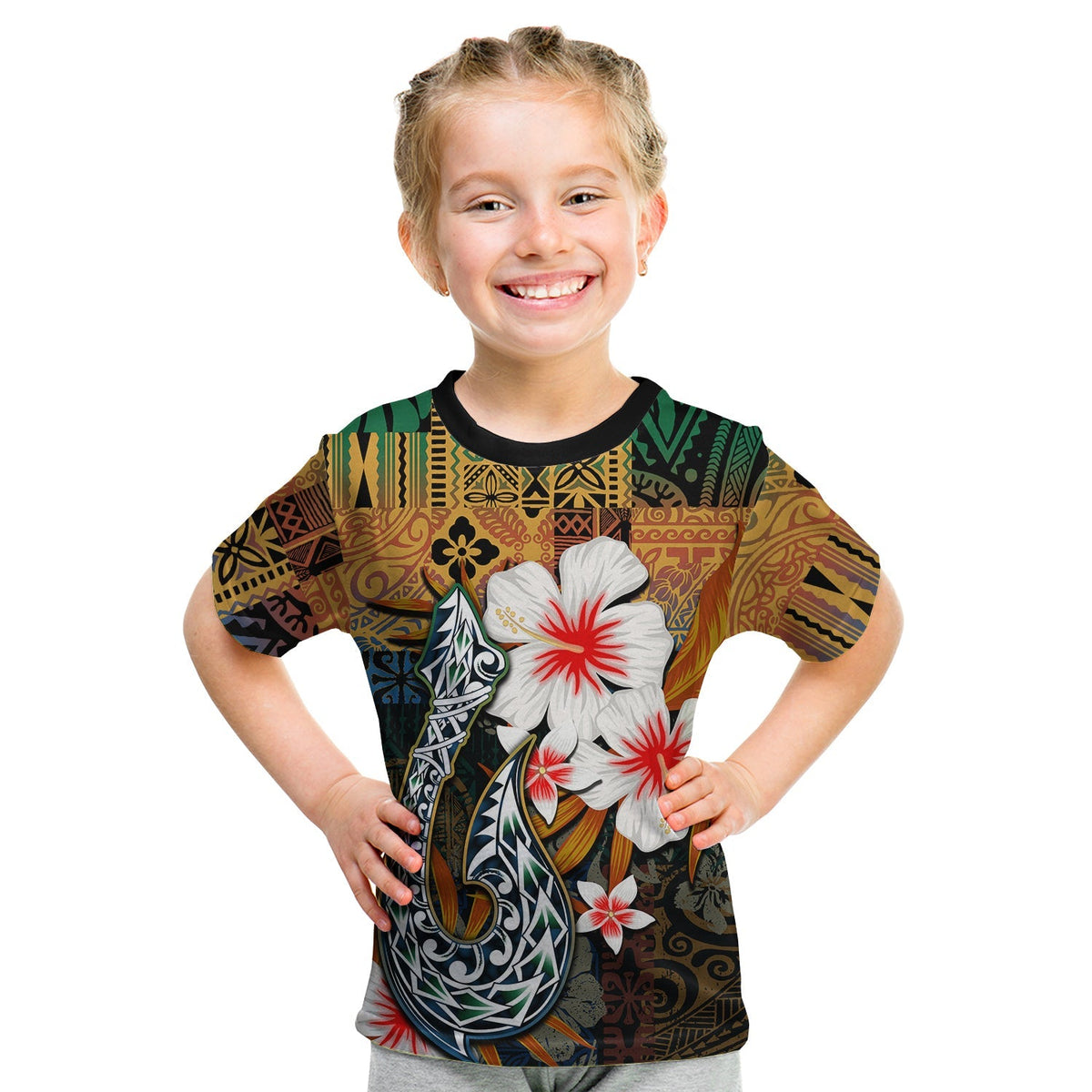 Custom Hawaii Fish Hook T Shirt KID Style LT6 - Wonder Print Shop