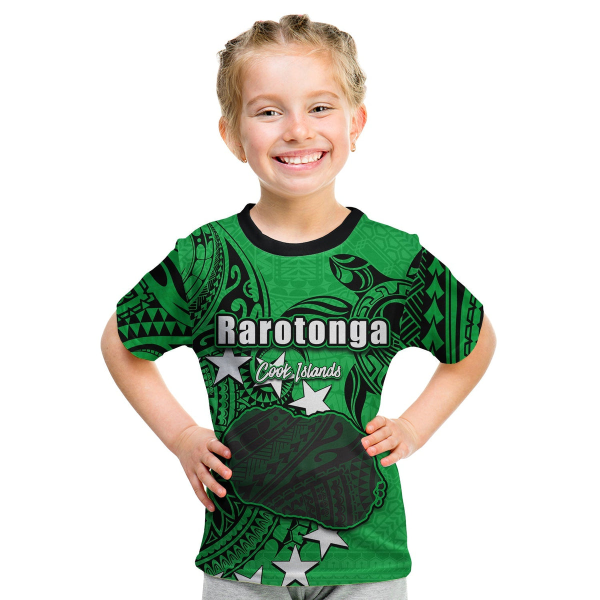 Custom Cook Islands T Shirt KID Rarotonga LT6 - Wonder Print Shop