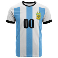 Custom Argentina Home T Shirt Mens World Cup Soccer Jersey LT6 - Wonder Print Shop