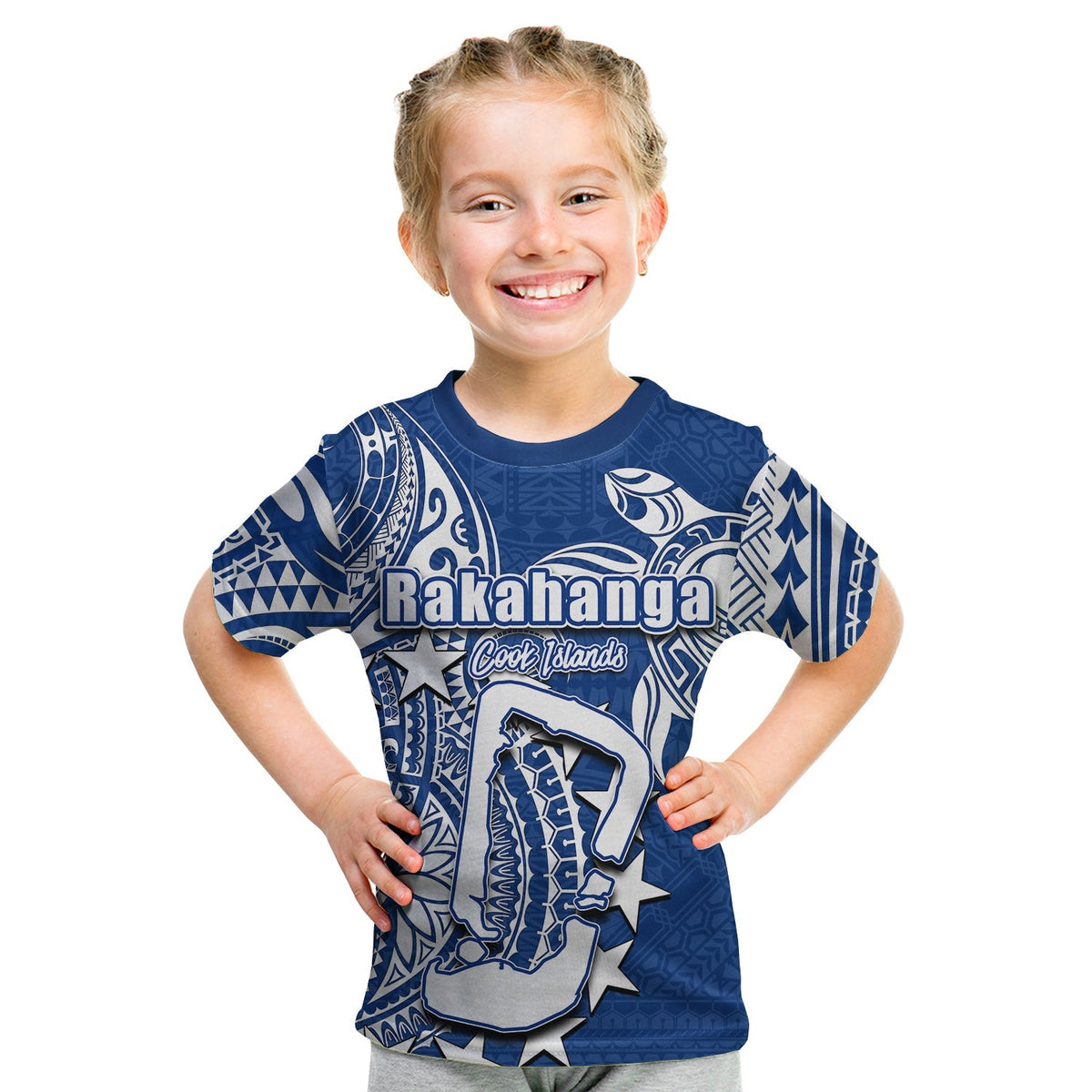 Custom Cook Islands T Shirt KID Rakahanga LT6 - Wonder Print Shop