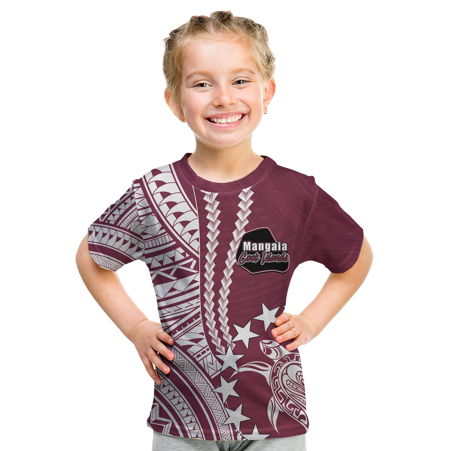 Cook Islands Mangaia Polynesian T Shirt KID LT6 - Wonder Print Shop