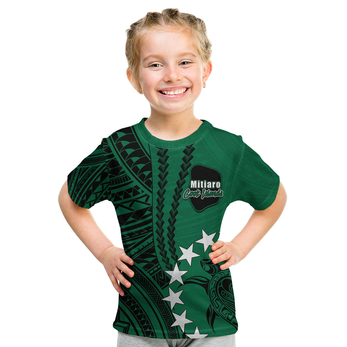 Cook Islands Mitiaro Polynesian T Shirt KID LT6 - Wonder Print Shop