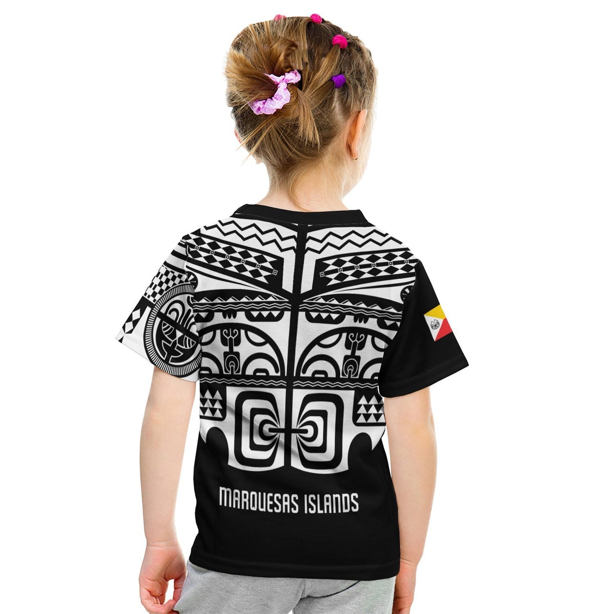 Custom Marquesas Islands Tiki T Shirt KID Marquesan Tattoo LT13 - Wonder Print Shop