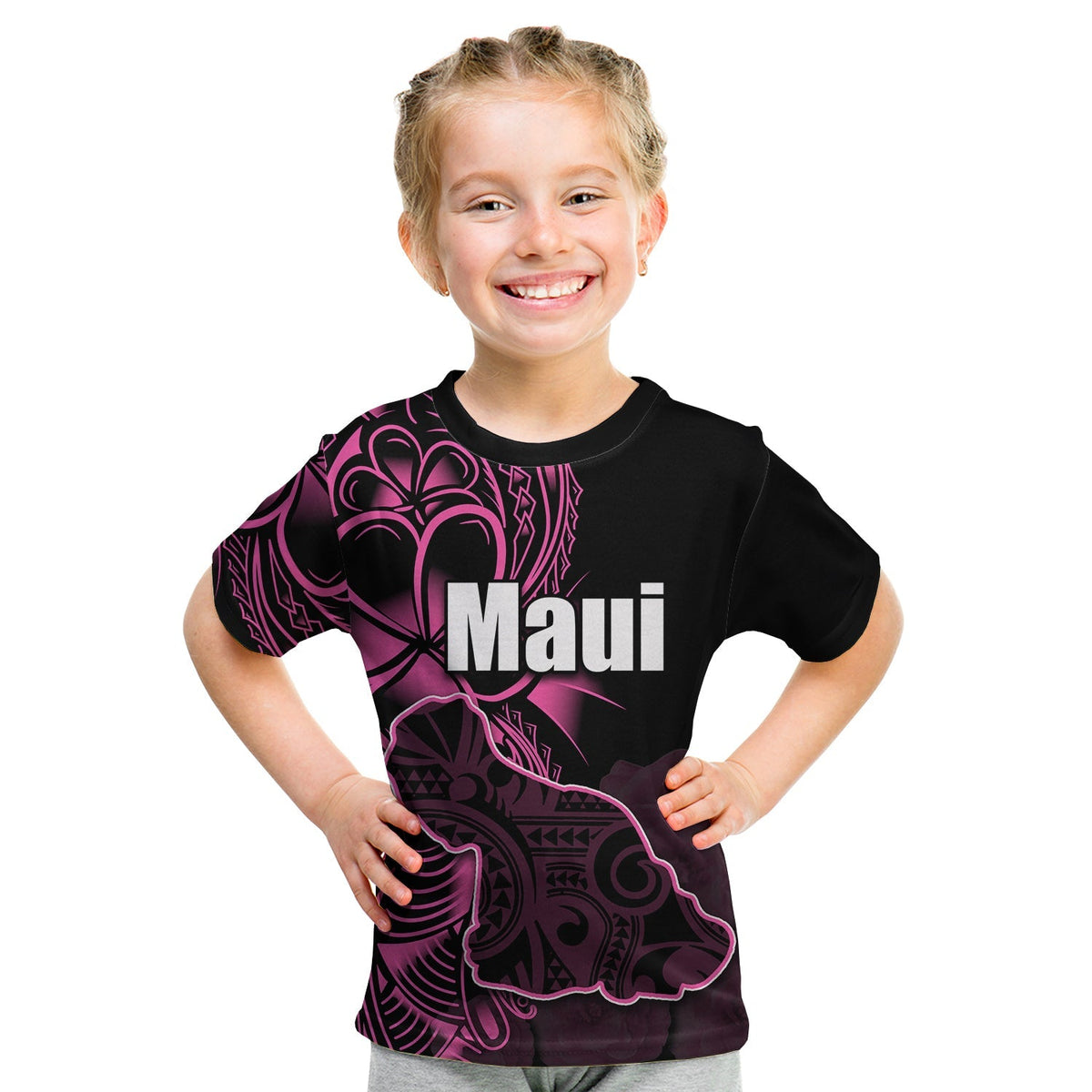 Custom Hawaiian Islands T Shirt KID Maui LT6 - Wonder Print Shop