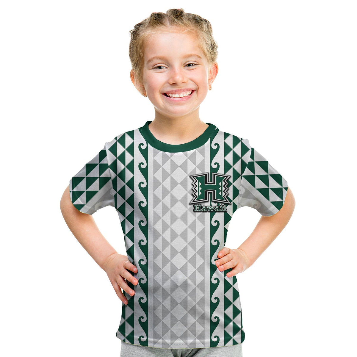 Custom Hawaii Rainbow Wahine VolleybT Shirt KID LT6 - Wonder Print Shop