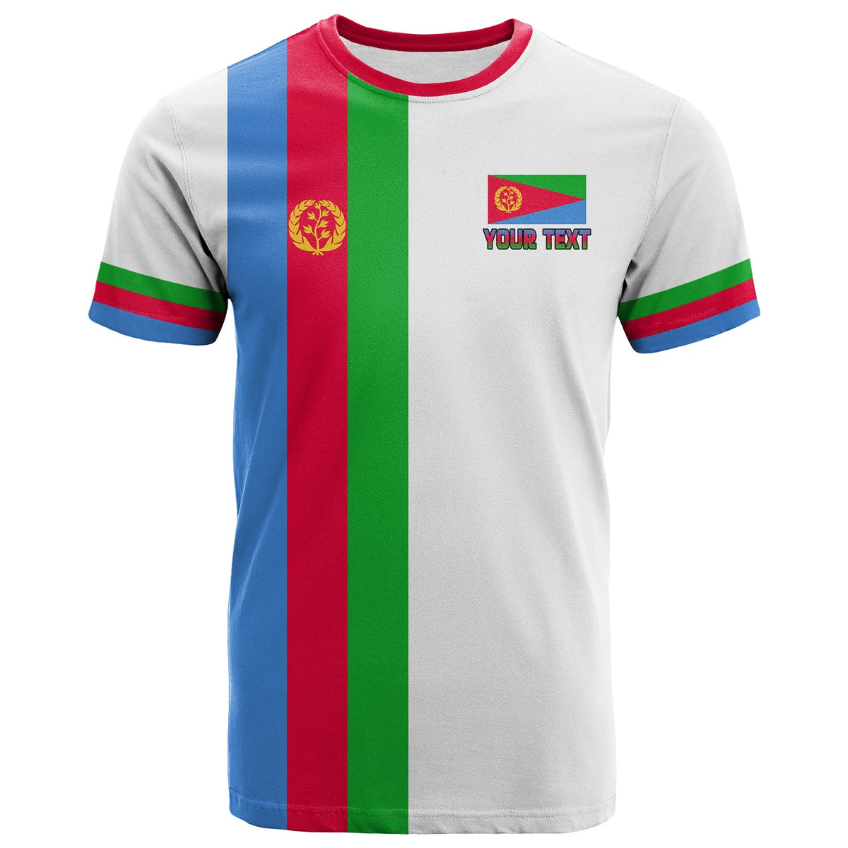 Custom Eritrea T Shirt Striped Sporty Style 02 LT13 - Wonder Print Shop