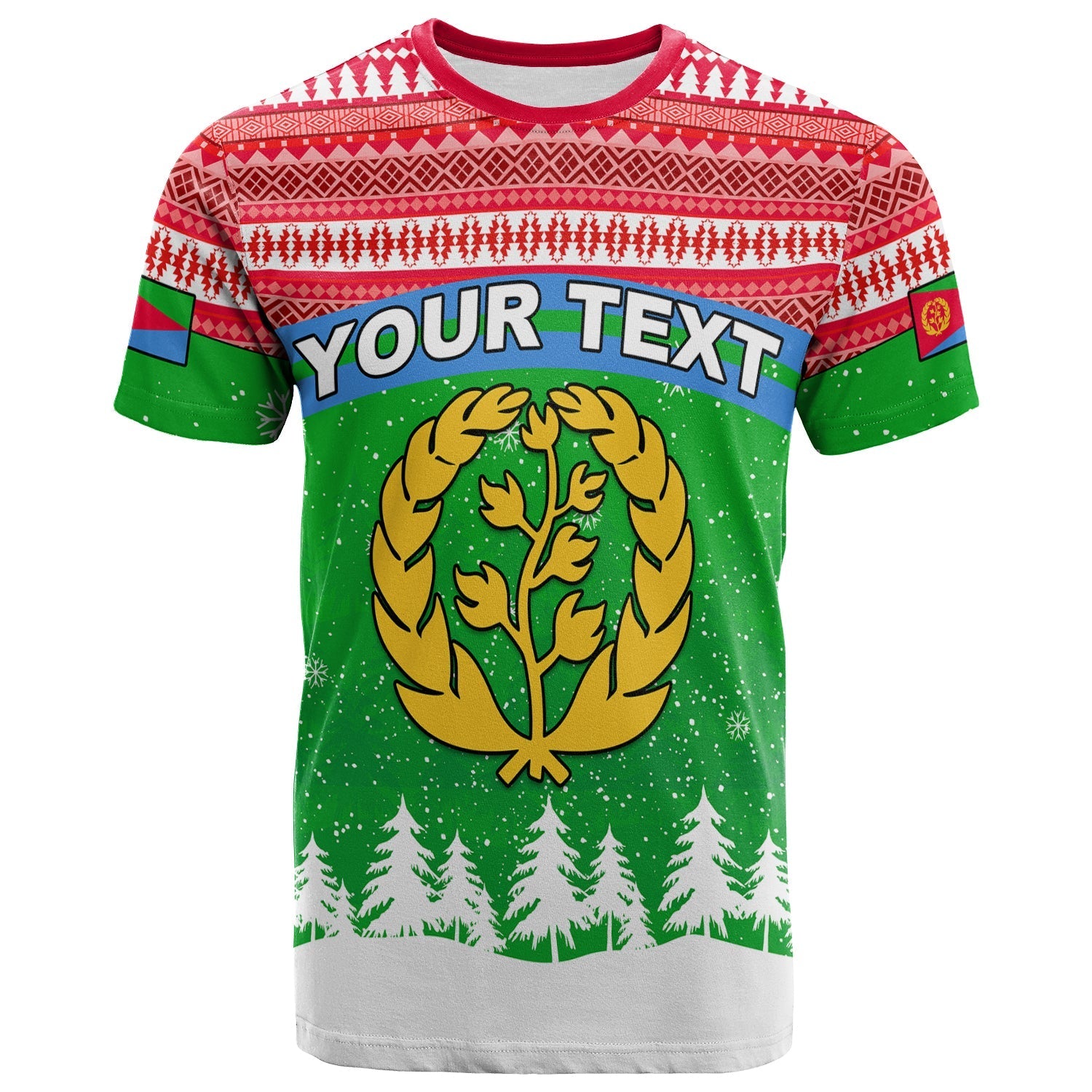 custom-personalised-eritrea-t-shirt-merry-christmas-mix-african-pattern