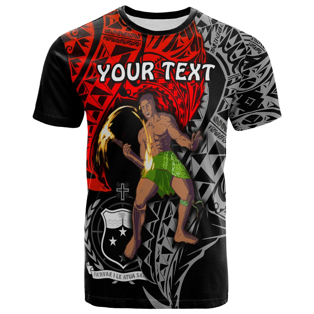 Custom Siva Samoa T Shirt Samoan Dance Mix Red Polynesian LT13 - Wonder Print Shop