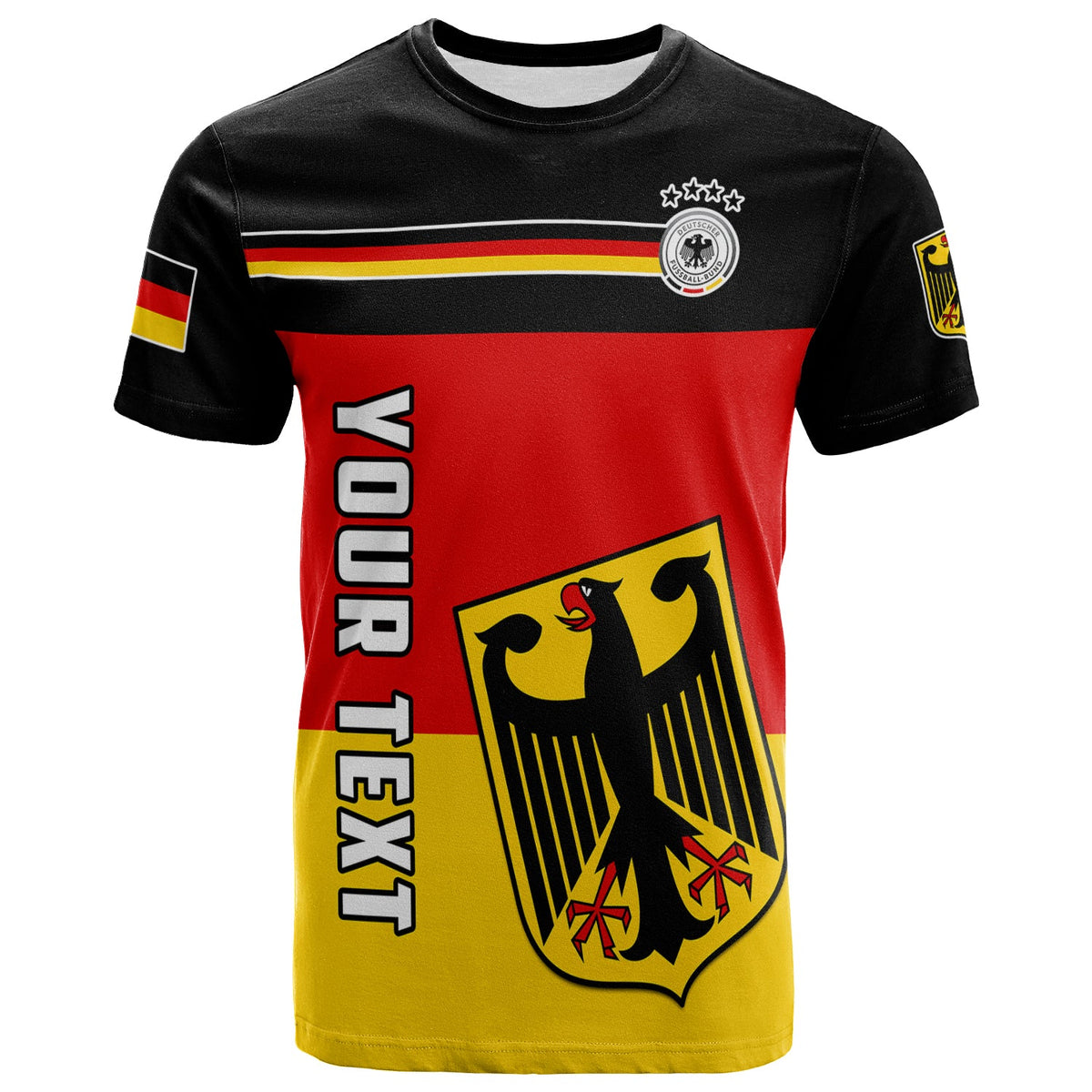 Custom Germany Football T Shirt Deutschland Sporty Style LT13 - Wonder Print Shop