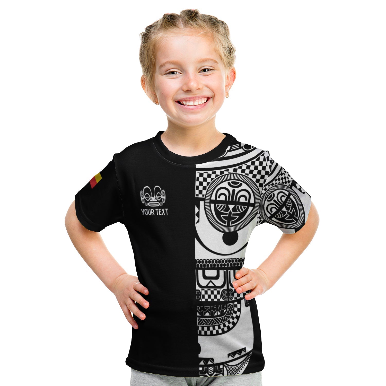 Custom Marquesas Islands Tiki T Shirt KID Marquesan Tattoo LT13 - Wonder Print Shop