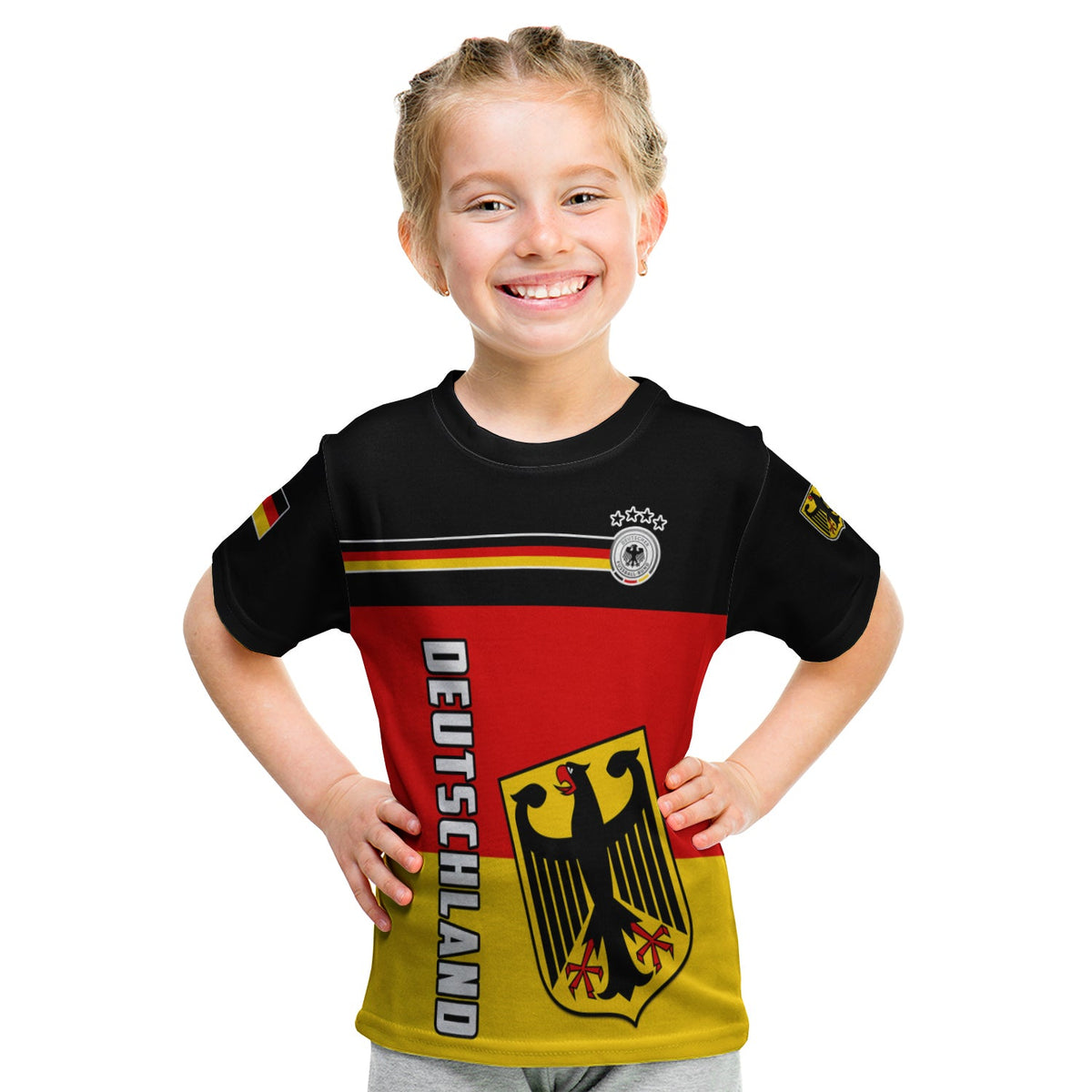 Germany Football T Shirt KID Deutschland Sporty Style LT13 - Wonder Print Shop
