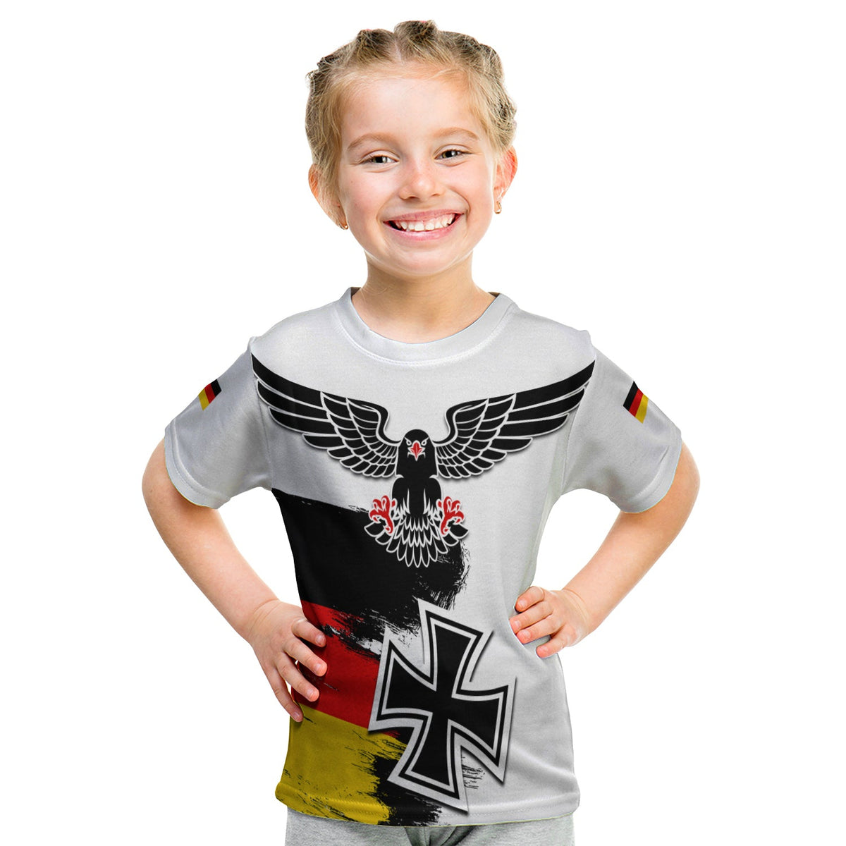 Germany T Shirt KID Grunge Deutschland Flag and Eagle LT13 - Wonder Print Shop