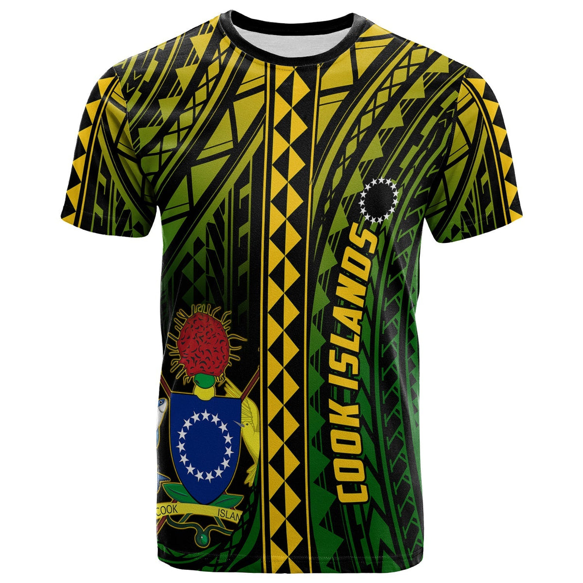 Cook Islands T Shirt Polynesian Pattern Stars LT13 - Wonder Print Shop