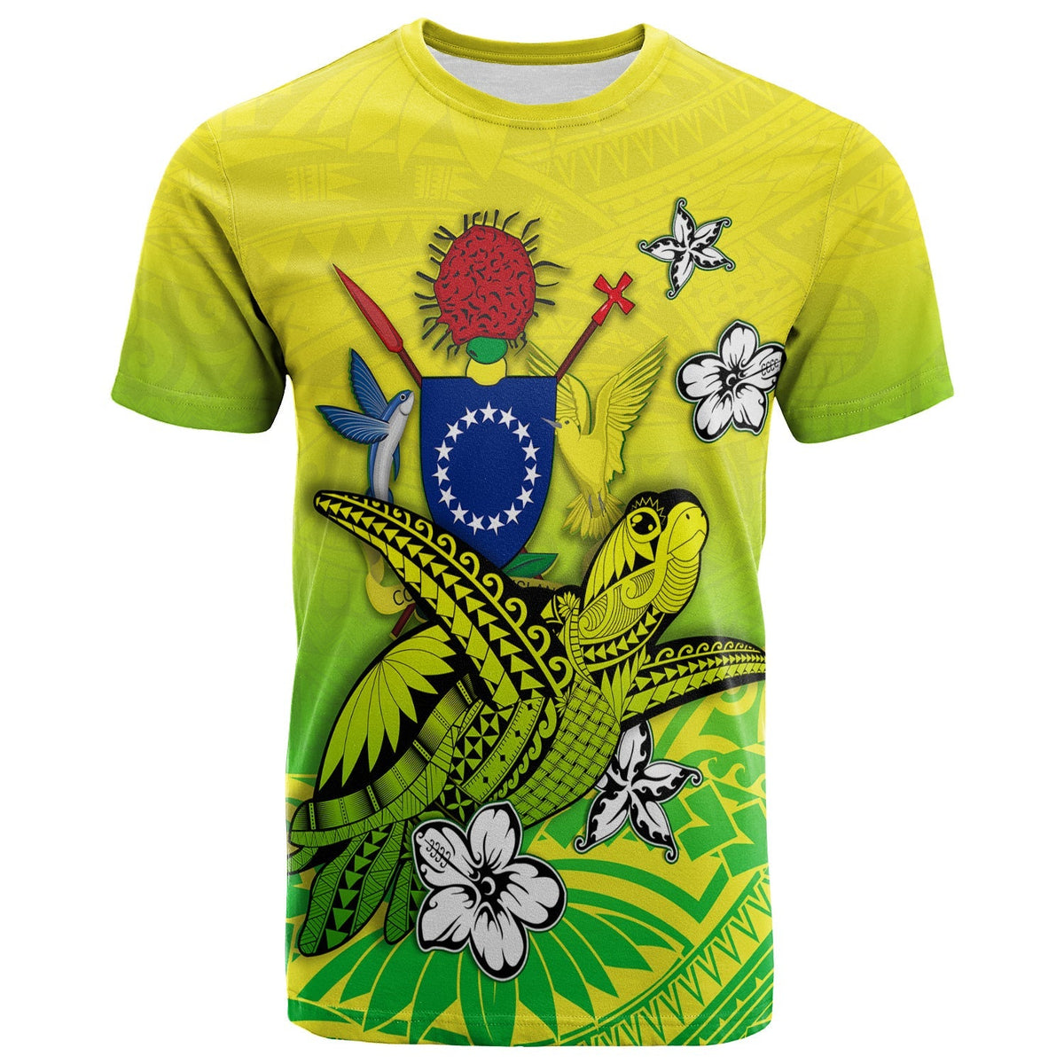 Custom Cook Islands T Shirt Loved Polynesian Turtle LT13 - Wonder Print Shop