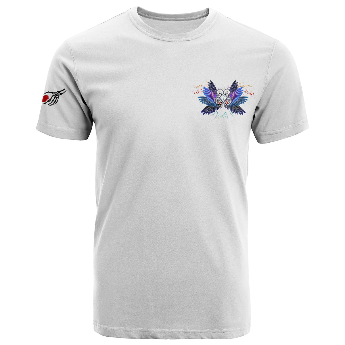 Love You To Death Gothic Skull Couple White All Over Print T Shirt LT13 - Wonder Print Shop