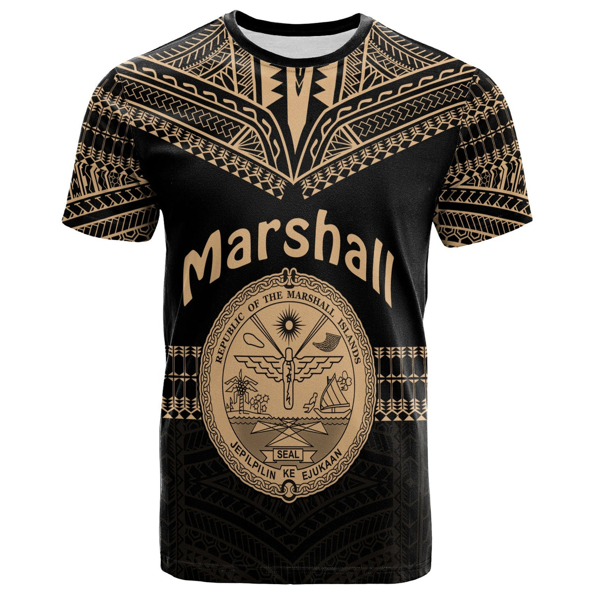 Marshall Islands T Shirt Best Tattoo Version Golden LT13 - Wonder Print Shop