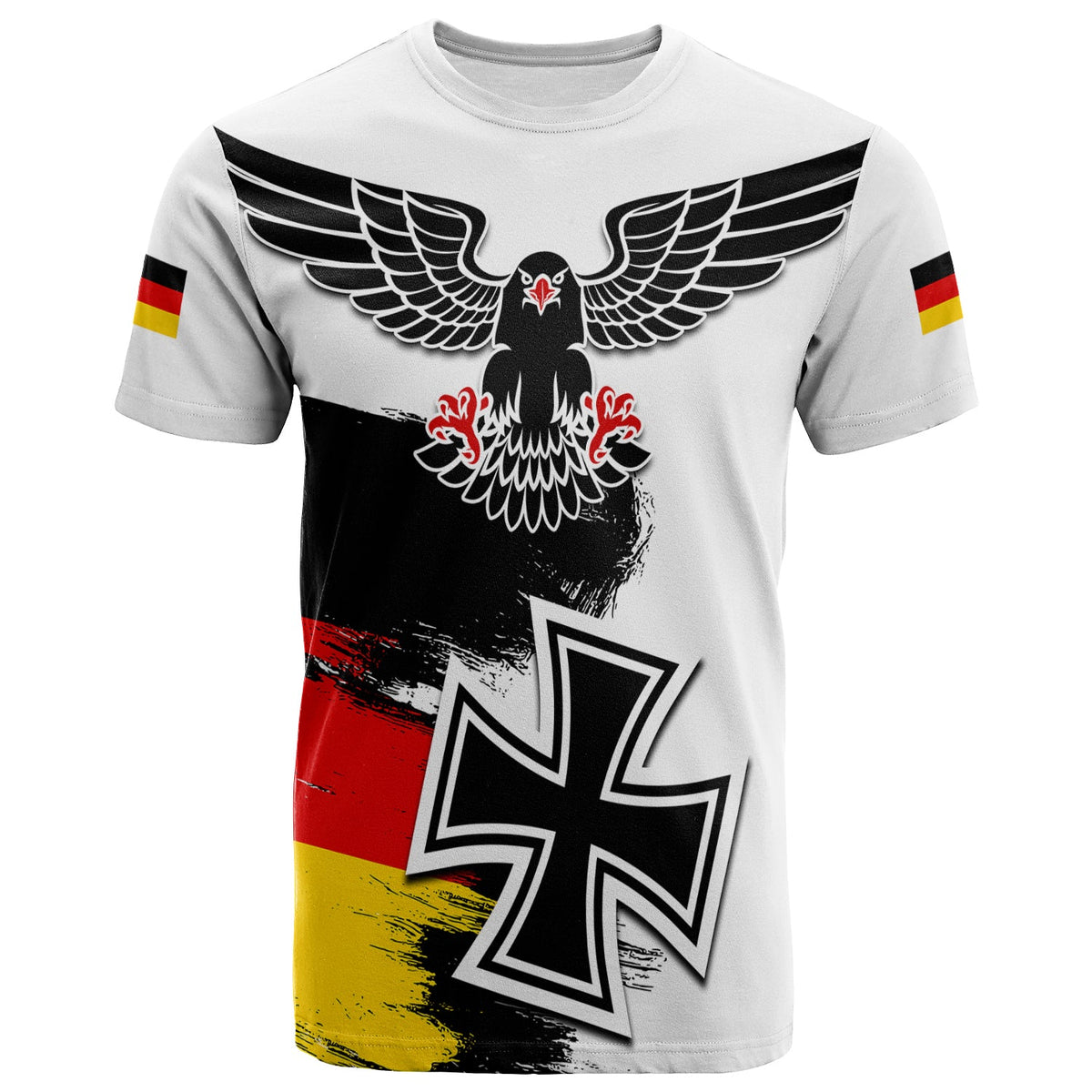 Custom Germany T Shirt Grunge Deutschland Flag and Eagle LT13 - Wonder Print Shop
