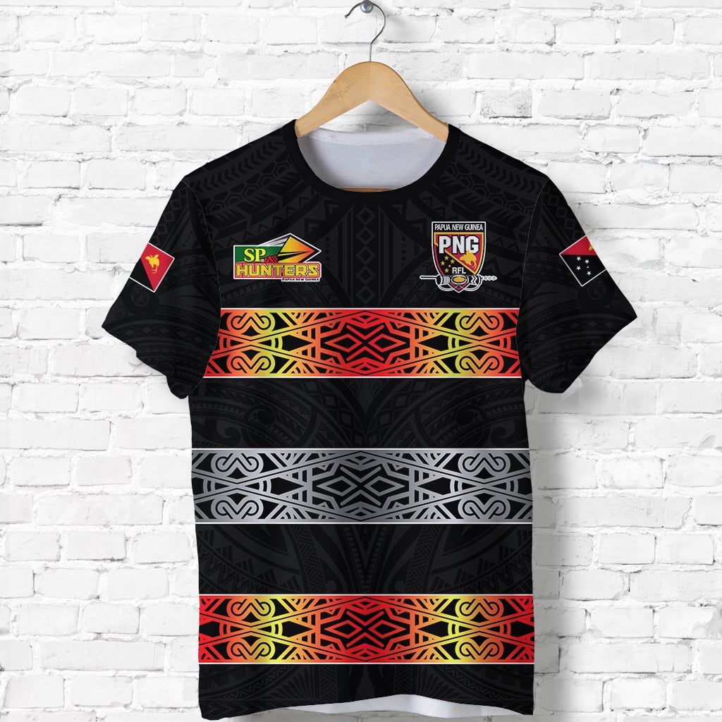 Custom The Hunters PNG T Shirt Papua New Guinea Hunters Rugby LT13 - Wonder Print Shop