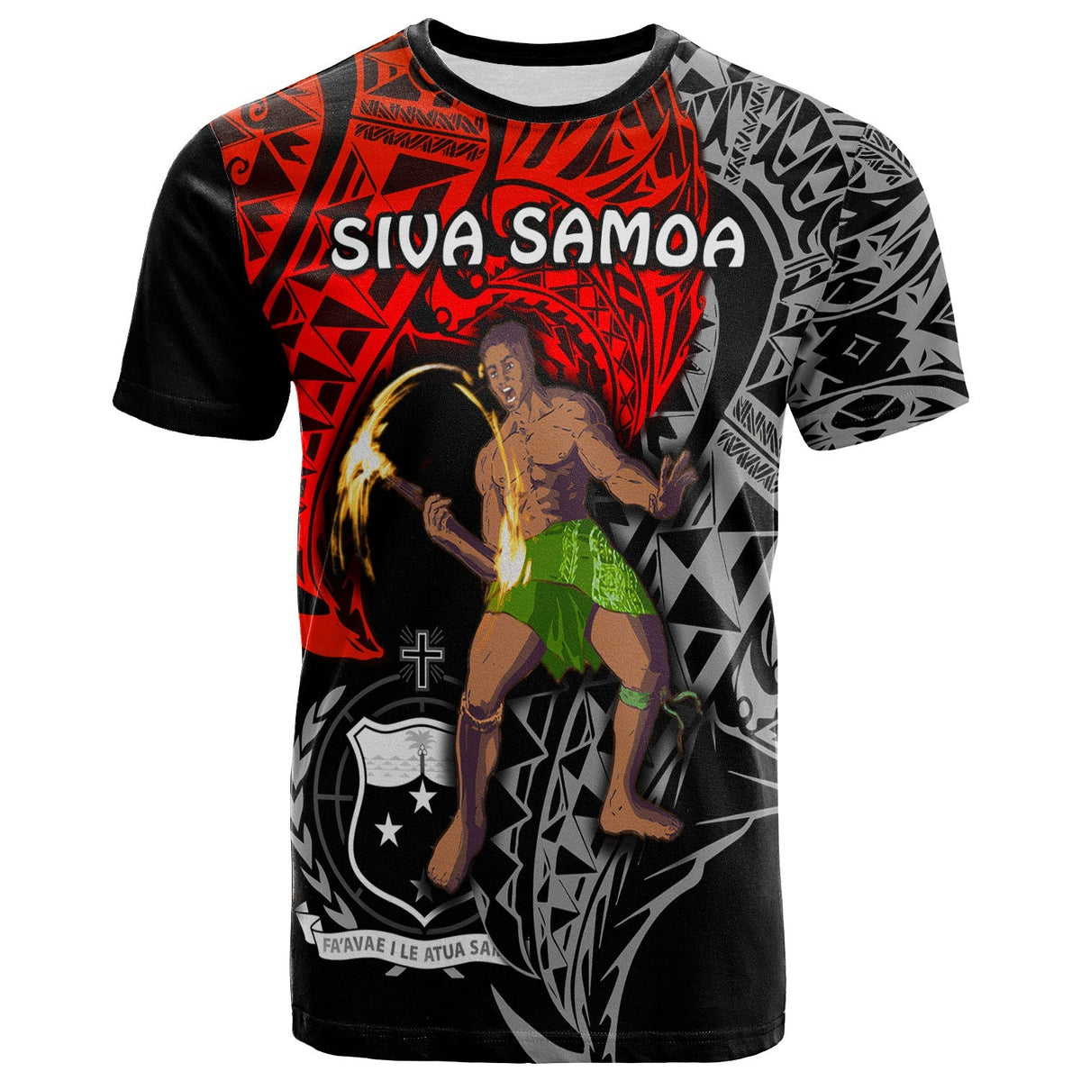 Siva Samoa T Shirt Nationaln Dance Mix Red Polynesian LT13 - Wonder Print Shop