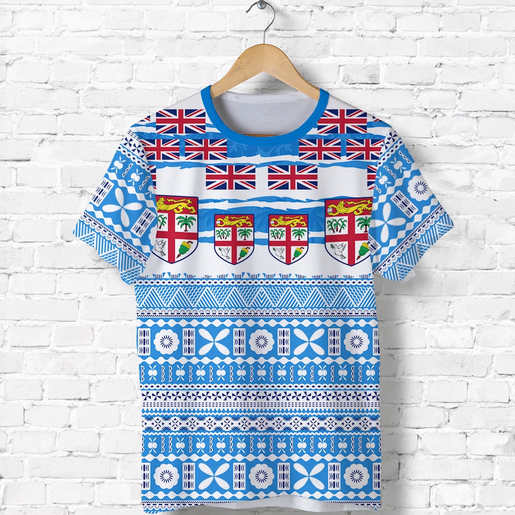 Custom Fiji Polynesian T Shirt Fijian Tropical Flowers LT13 - Wonder Print Shop