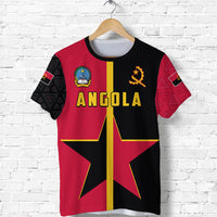 Custom Angola T Shirt Star and Flag Style Sporty LT13 - Wonder Print Shop