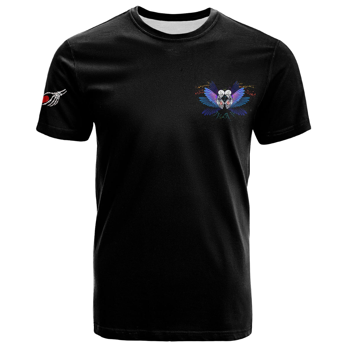 Love You To Death Gothic Skull Couple Black All Over Print T Shirt LT13 - Wonder Print Shop