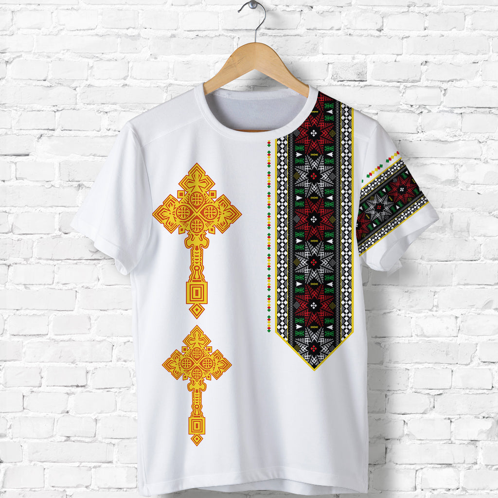 Ethiopia Tibeb T Shirt Ethiopian Cross Fashion LT13 - Wonder Print Shop