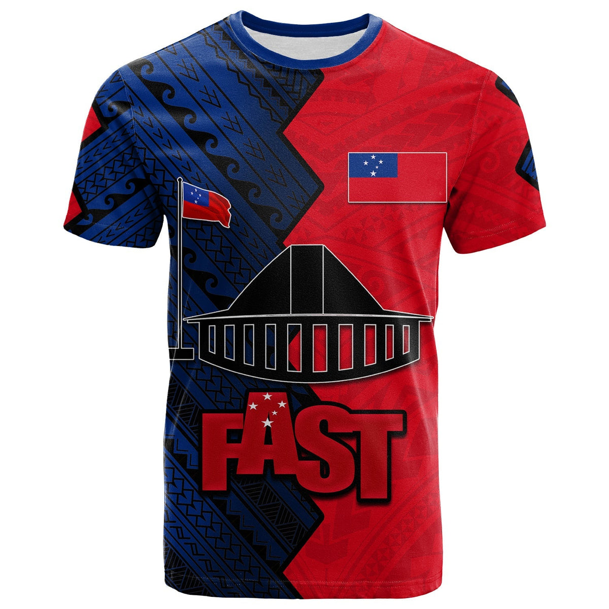 Custom F.A.S.T Samoa T Shirt Half Style LT6 - Wonder Print Shop