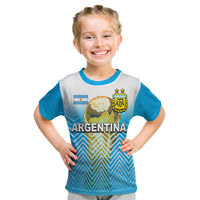 (Custom Personalised And Number) Argentina World Cup 2022 T Shirt KID Sport Style LT6 - Wonder Print Shop