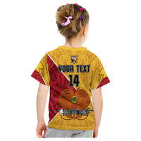 (Custom Text and Number) The Kumuls PNG T Shirt KID Papua New Guinea Polynesian Dynamic Style - Wonder Print Shop