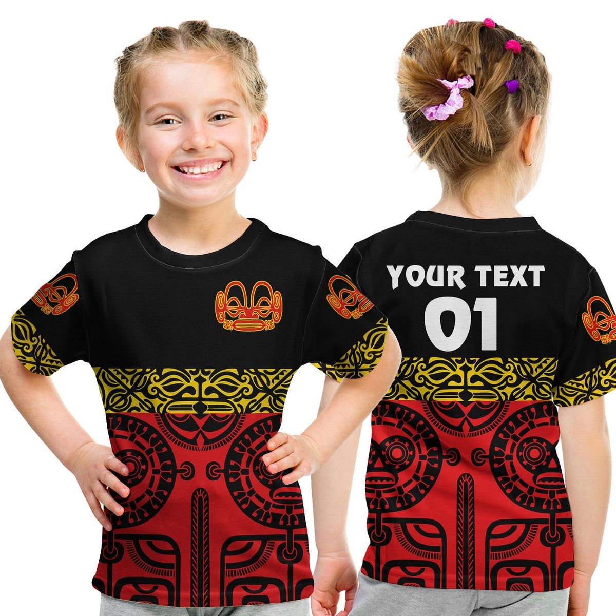 Custom Marquesas Islands T Shirt KID Marquesan Tattoo Special Style Red LT8 - Wonder Print Shop