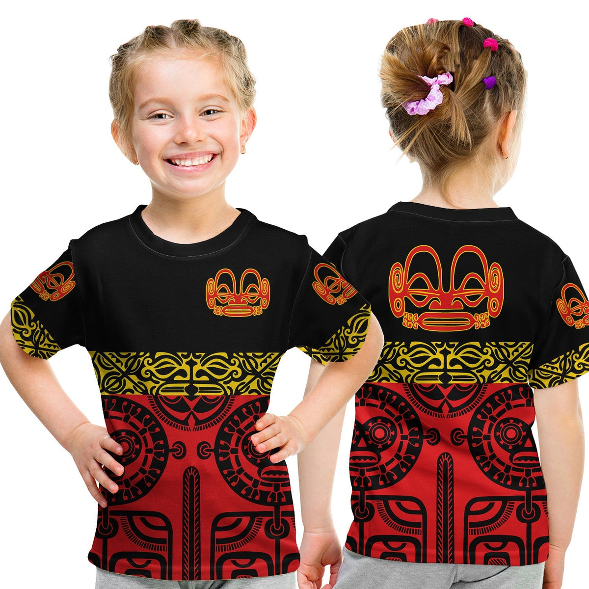Marquesas Islands T Shirt KID Marquesan Tattoo Special Style Red LT8 - Wonder Print Shop