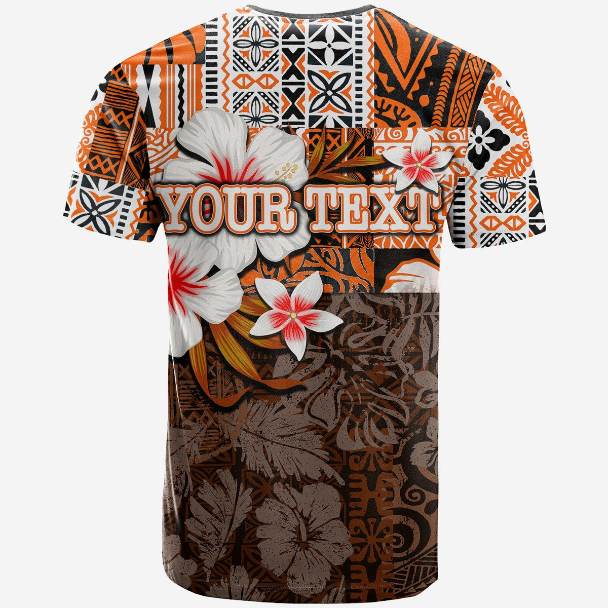 Custom Polynesian Hammerhead shark T Shirt Hawaii Style Orange LT6 - Wonder Print Shop