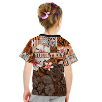 Custom Polynesian Hammerhead shark T Shirt KID Hawaii Style Orange LT6 - Wonder Print Shop