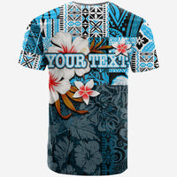 Custom Polynesian Hammerhead shark T Shirt Hawaii Style Blue LT6 - Wonder Print Shop