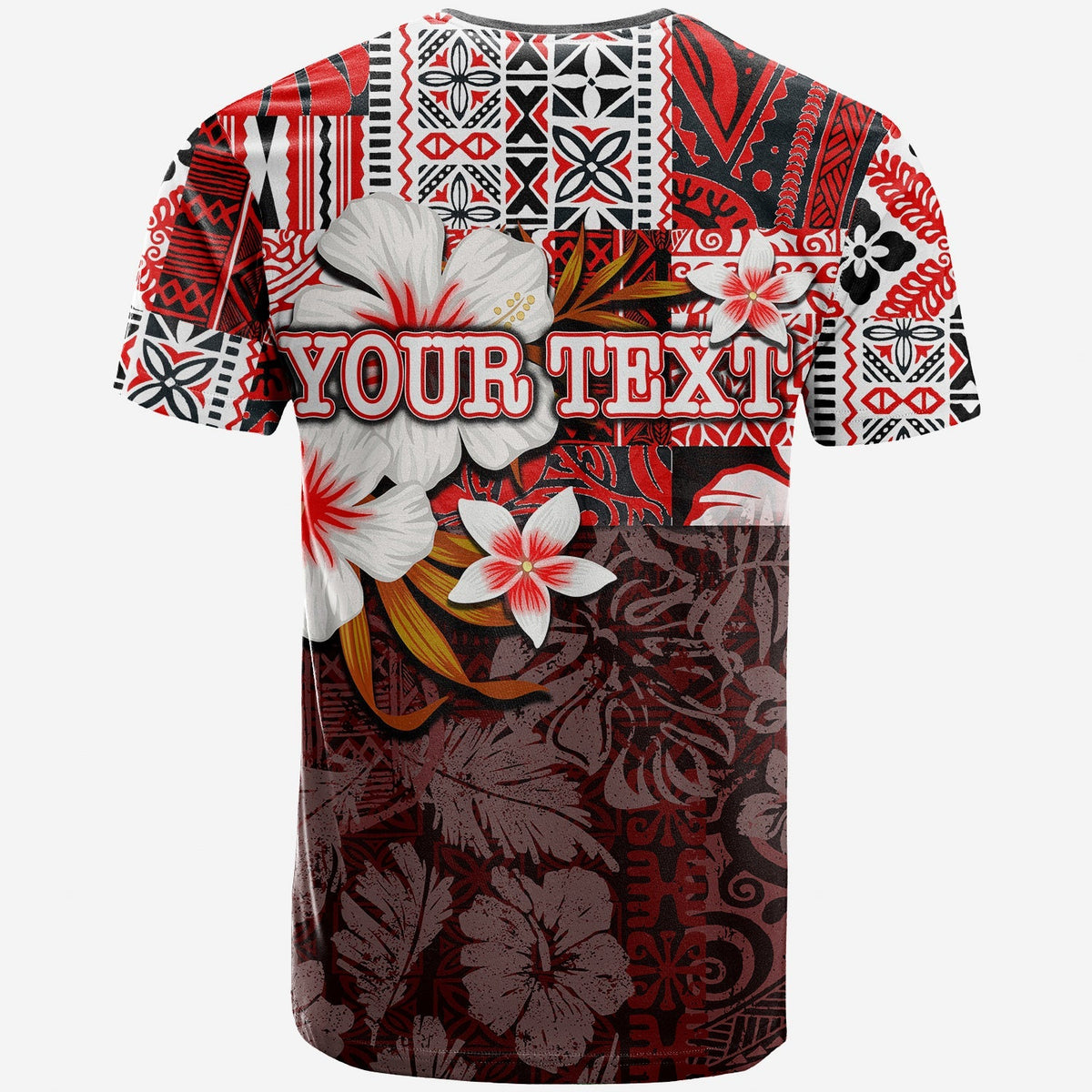Custom Polynesian Hammerhead shark T Shirt Hawaii Style Red LT6 - Wonder Print Shop