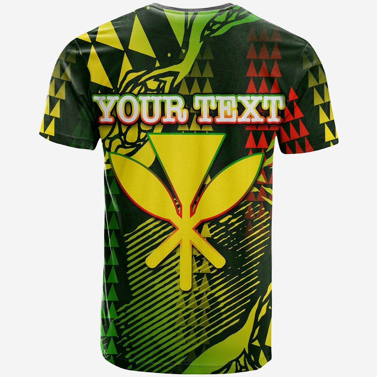 Custom Hawaii Kanaka Map T Shirt Hawaii Color Style LT6 - Wonder Print Shop