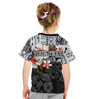 Custom Polynesian Hammerhead shark T Shirt KID Hawaii Style White LT6 - Wonder Print Shop