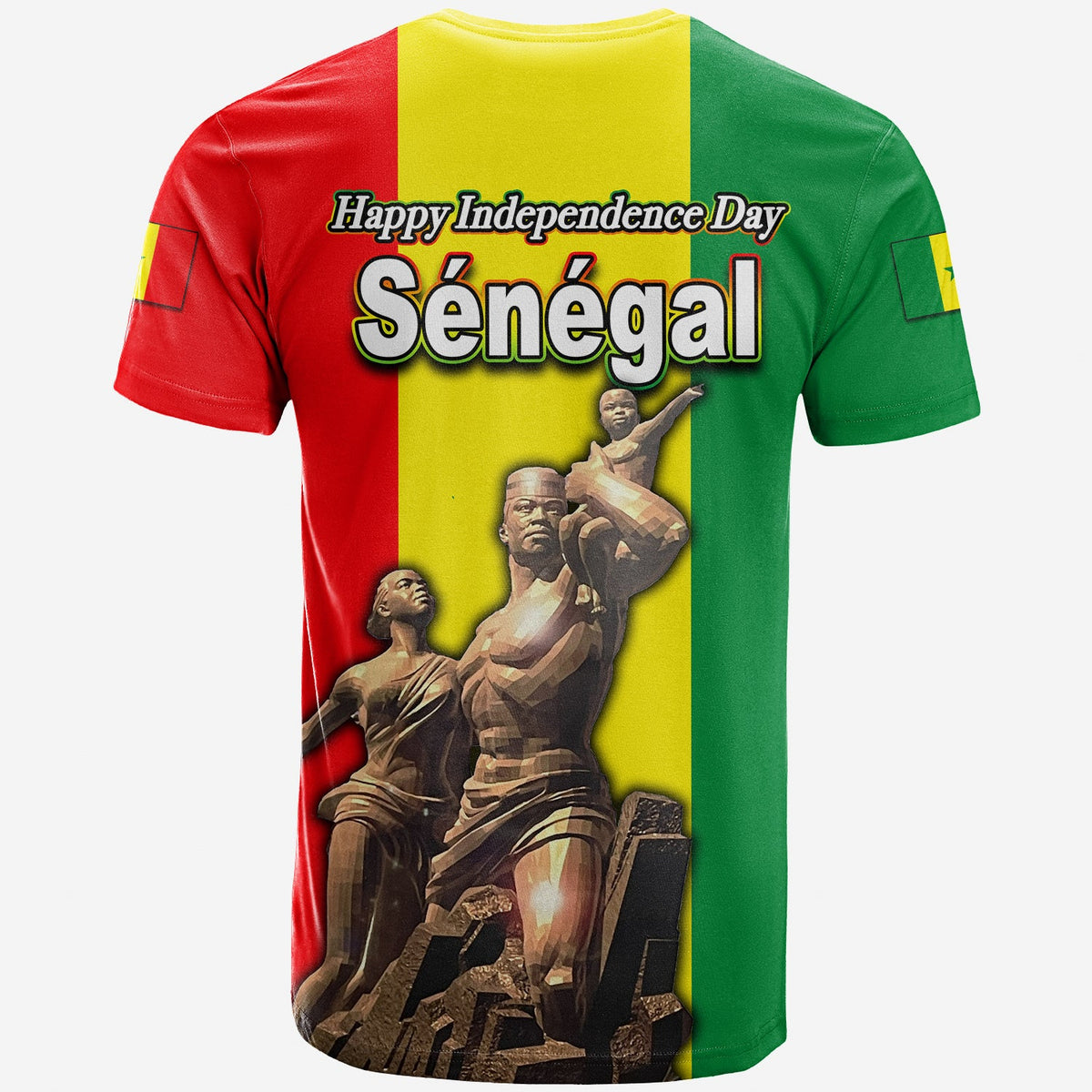 Senegal Independence Day T Shirt African Renaissance Monument LT6 - Wonder Print Shop