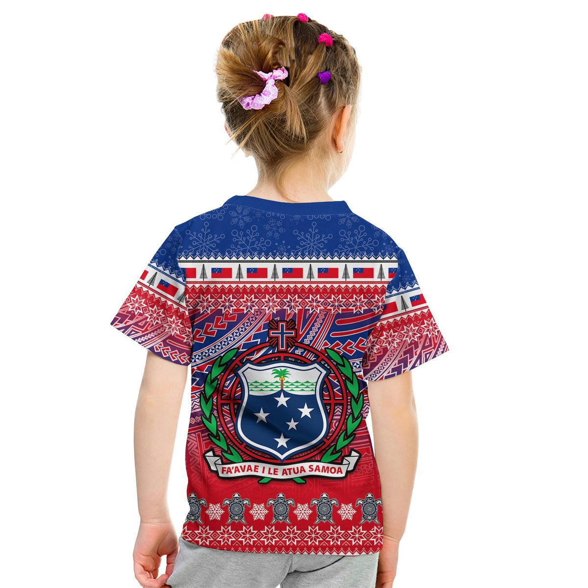 Samoa Christmas Manuia Le Kirisimasi T Shirt KID LT6 - Wonder Print Shop