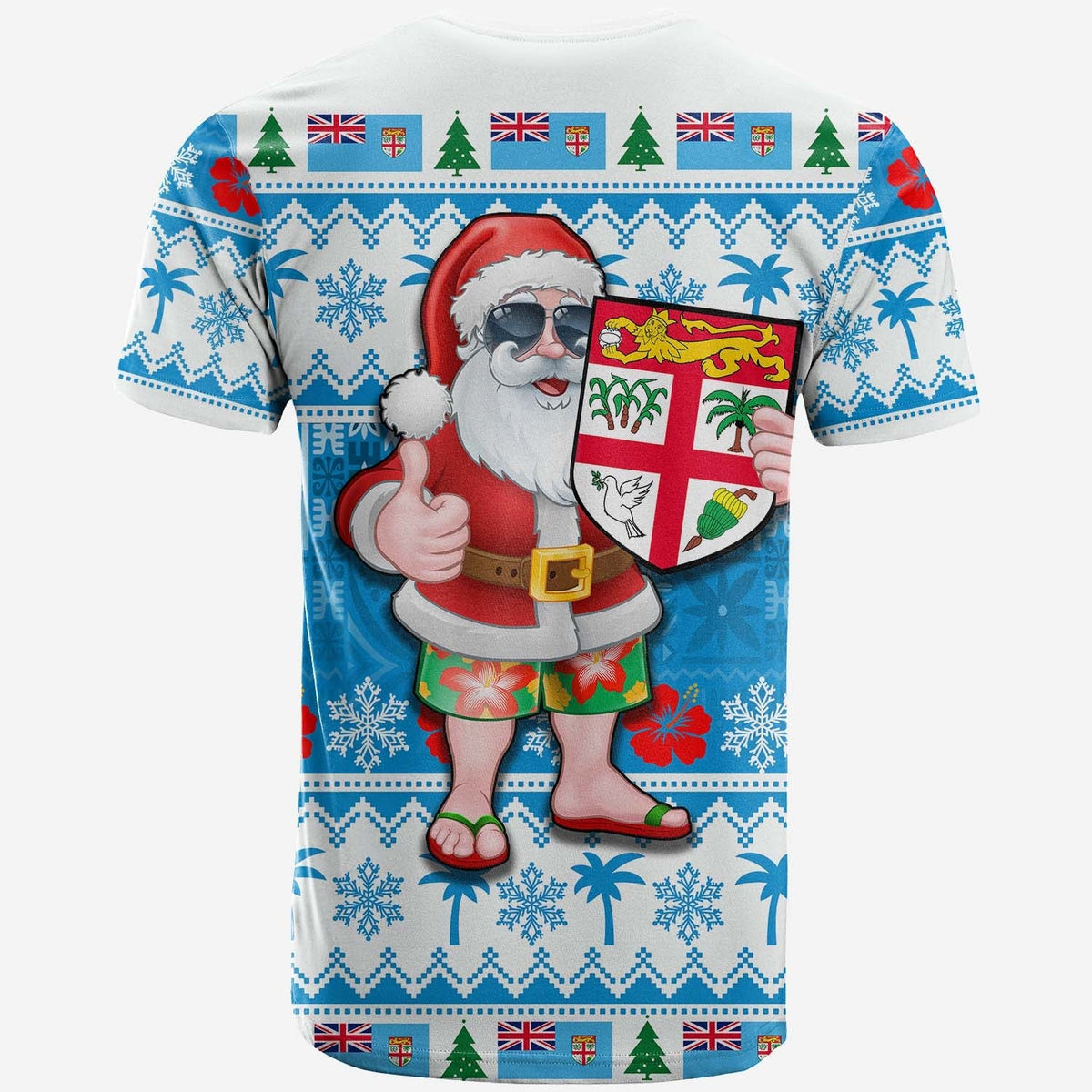Fiji Christmas T Shirt Cool Santa Claus LT6 - Wonder Print Shop
