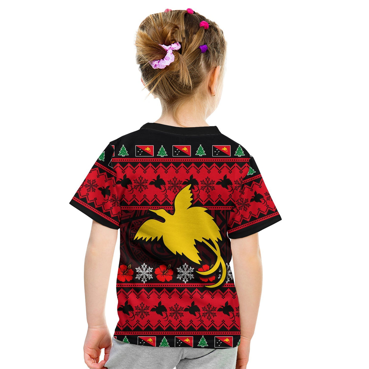 Papua New Guinea Christmas T Shirt KID LT6 - Wonder Print Shop