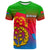 Custom Eritrea T Shirt Gradient Color Flag With Map LT6 - Wonder Print Shop
