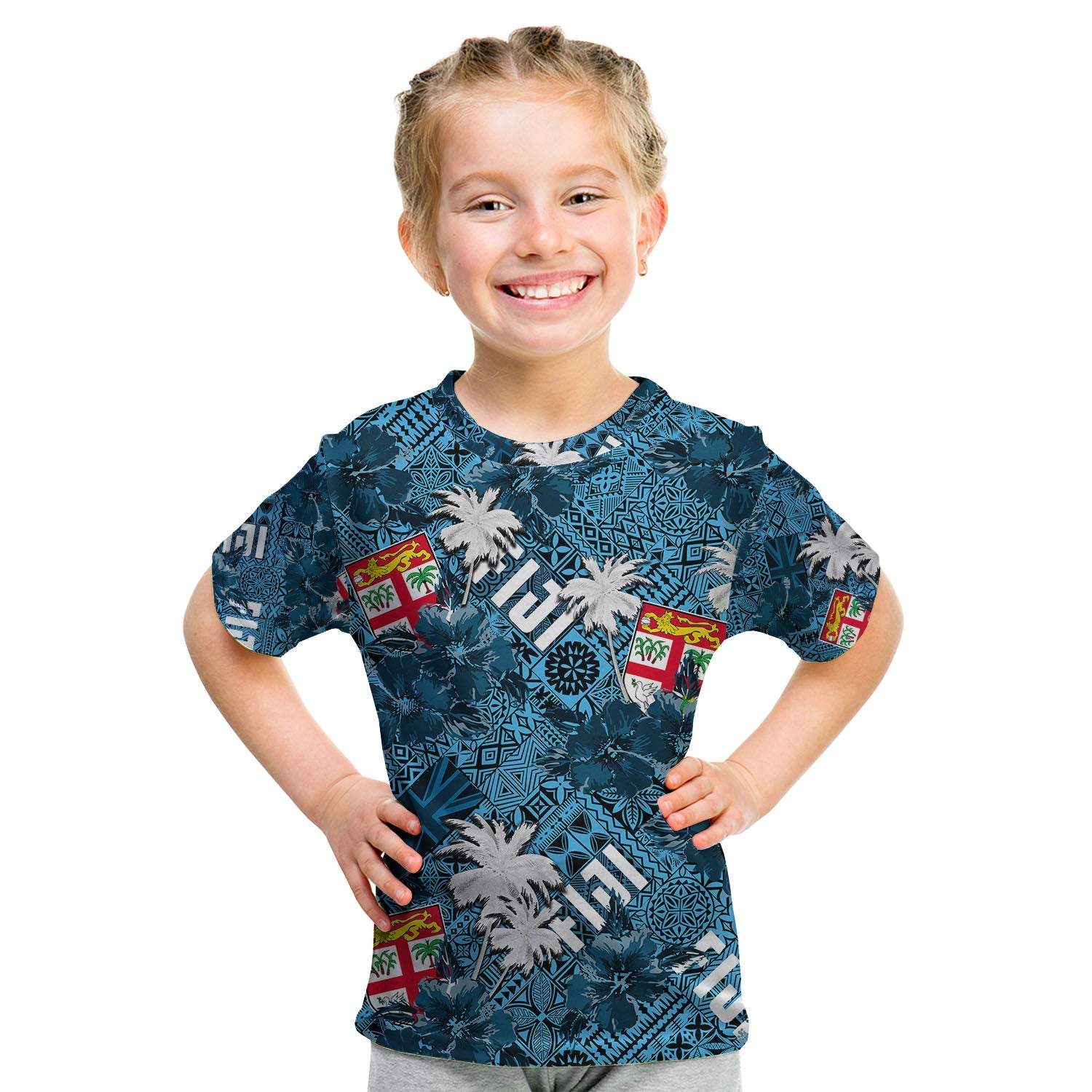 Fiji Hibiscus T Shirt KID Hawaii Style No.1 LT6 - Wonder Print Shop