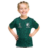 (Custom Personalised And Number) Saudi Arabia Soccer World Cup 2022 T Shirt KID