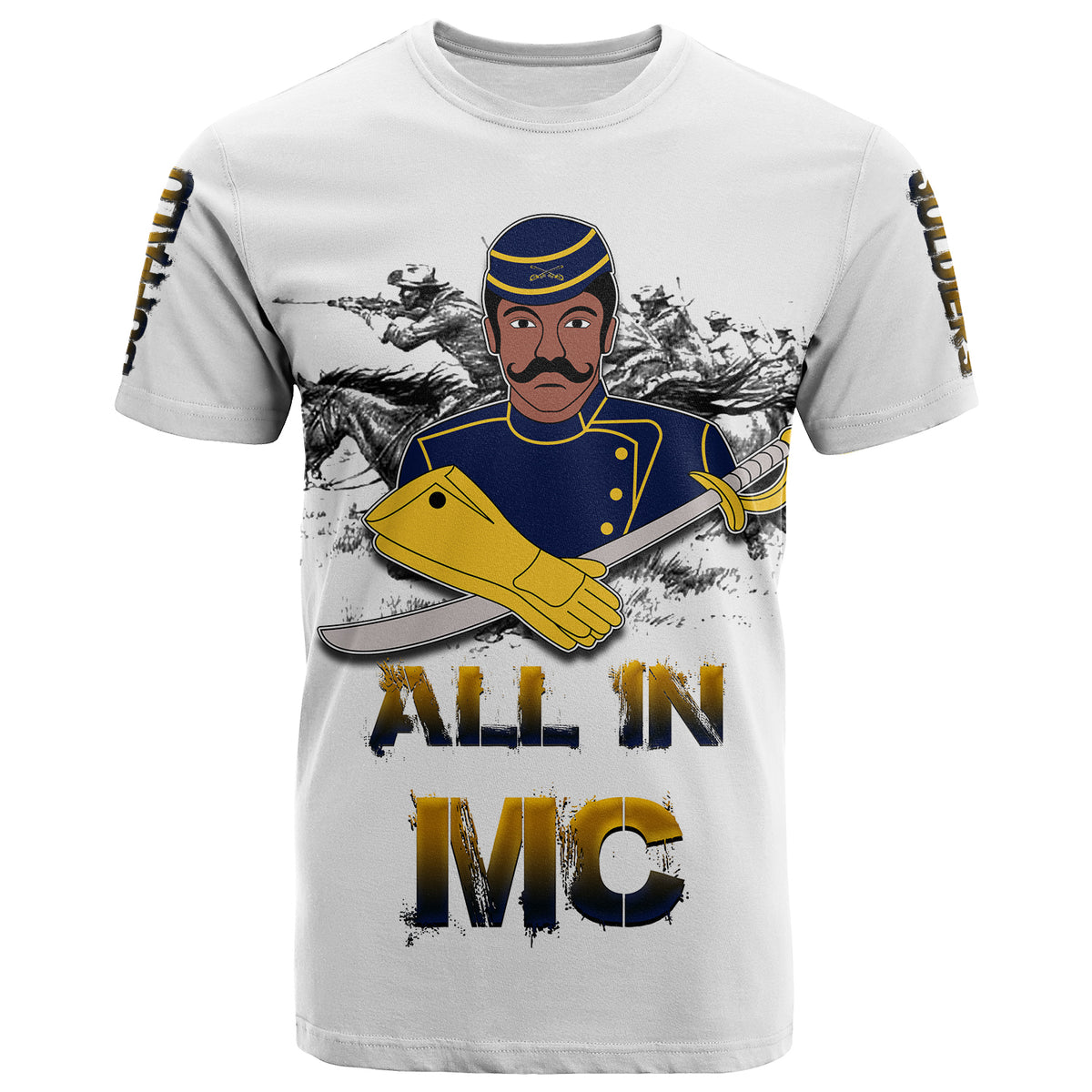 Custom Buffalo Soldiers T Shirt History LT6 - Wonder Print Shop